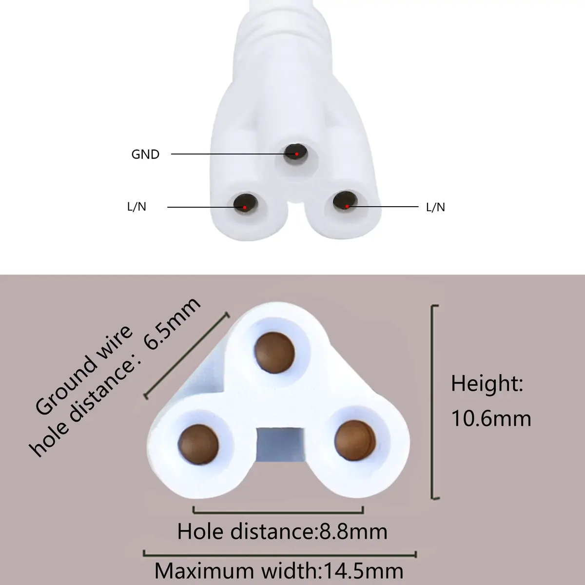SinLoon LED Tube Lamp Holder Socket Fittings 20cm | Easy LED Connection, Durable PVC, 10pcs Pack - view 5