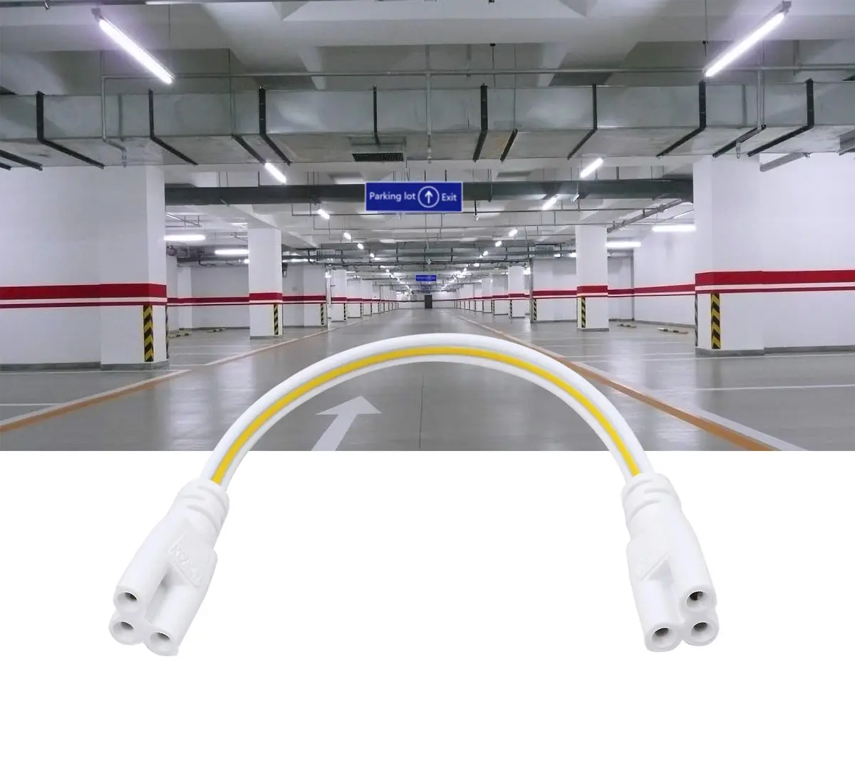 SinLoon LED Tube Lamp Holder Socket Fittings 20cm | Easy LED Connection, Durable PVC, 10pcs Pack - view 7