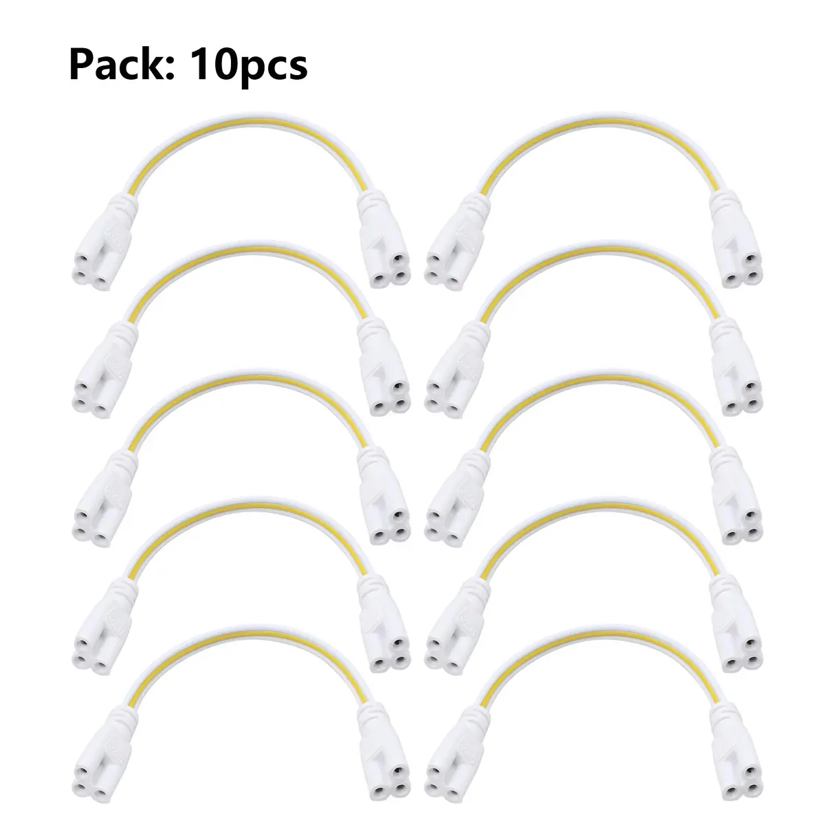 SinLoon LED Tube Lamp Holder Socket Fittings 20cm | Easy LED Connection, Durable PVC, 10pcs Pack - view 2