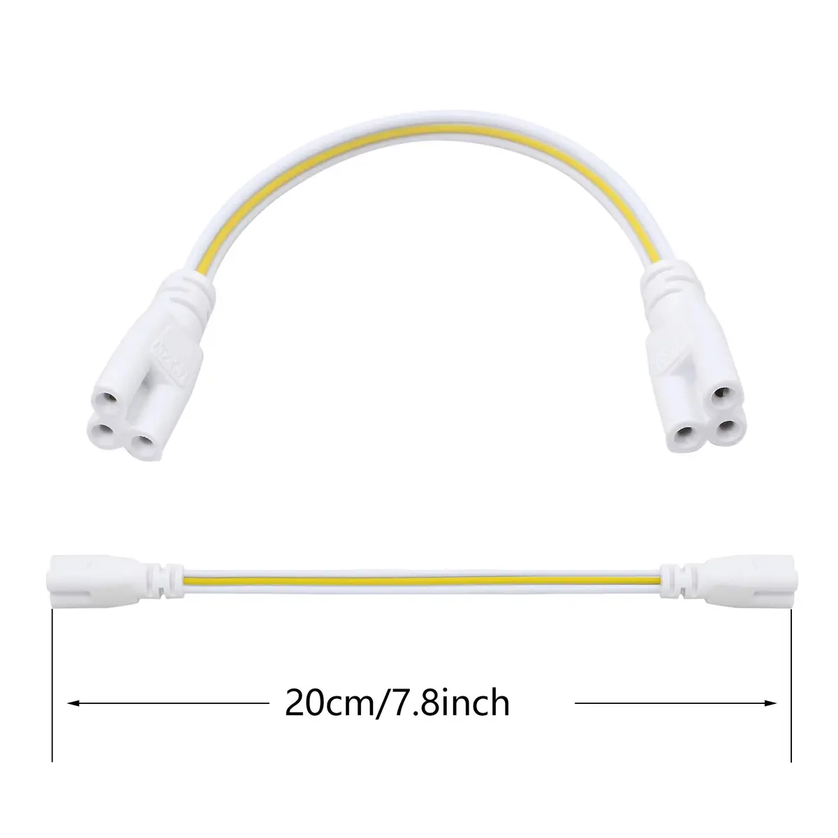SinLoon LED Tube Lamp Holder Socket Fittings 20cm | Easy LED Connection, Durable PVC, 10pcs Pack - view 4
