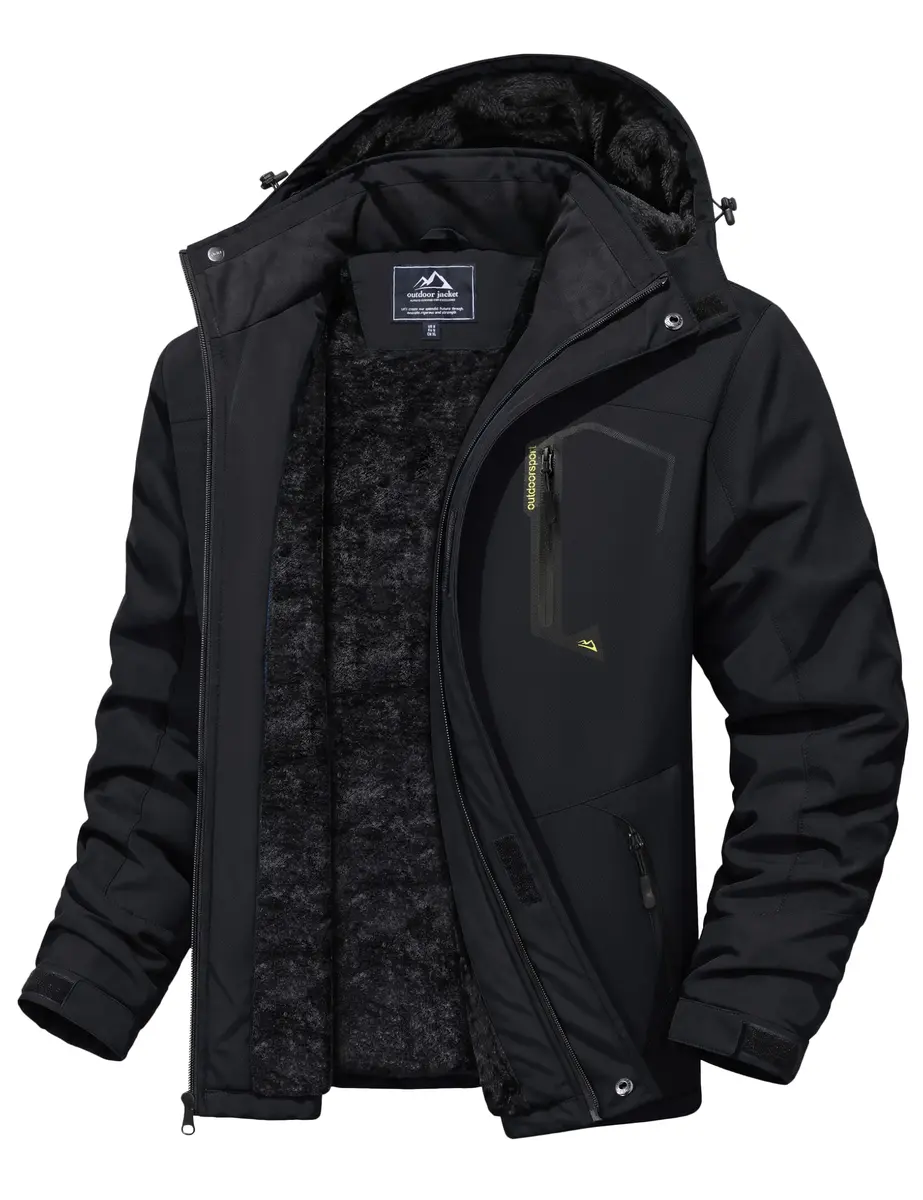 MAGCOMSEN Winter Jacket - Men's Fleece Coat for Ski, Snow & Rain Activities | Windproof & Water Resistant, Thermal Fleece Lining, Multiple Pockets - main product image