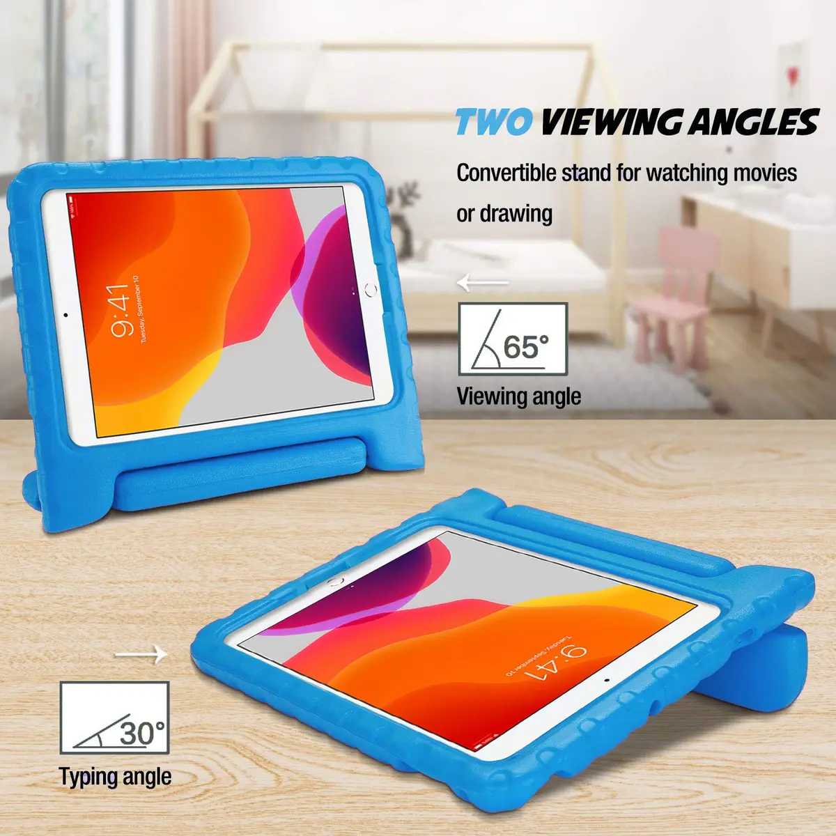 ProCase Kids Case for iPad 10.2" 9th/8th/7th Gen 2021/2020/2019-Blue | Impact-Resistant & Lightweight - view 5