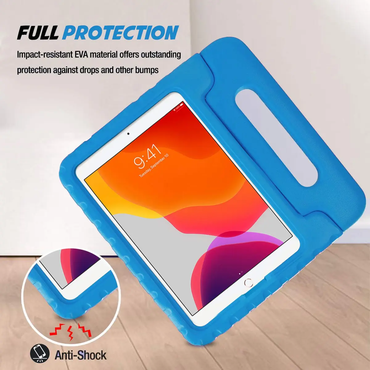 ProCase Kids Case for iPad 10.2" 9th/8th/7th Gen 2021/2020/2019-Blue | Impact-Resistant & Lightweight - view 3