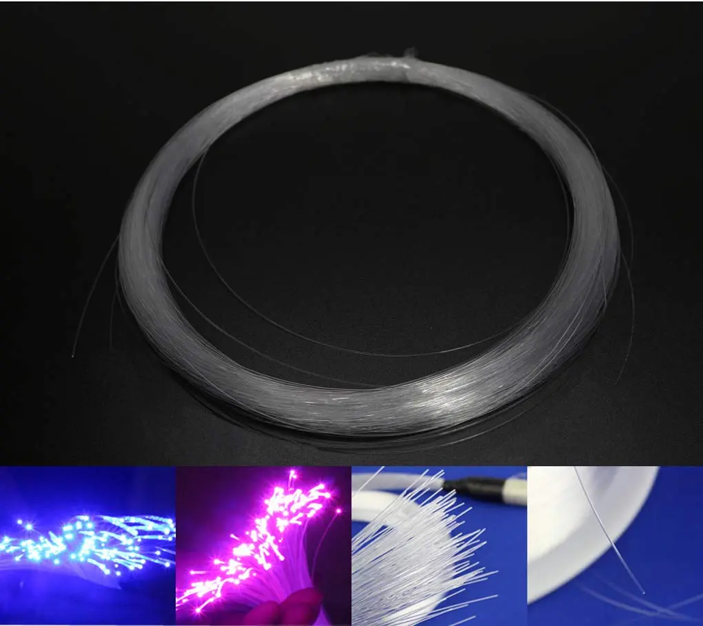AZIMOM PMMA Plastic End Glow Fiber Optic Cable 0.25mm 100m | Bright Night Lighting for Sky Ceilings - view 2