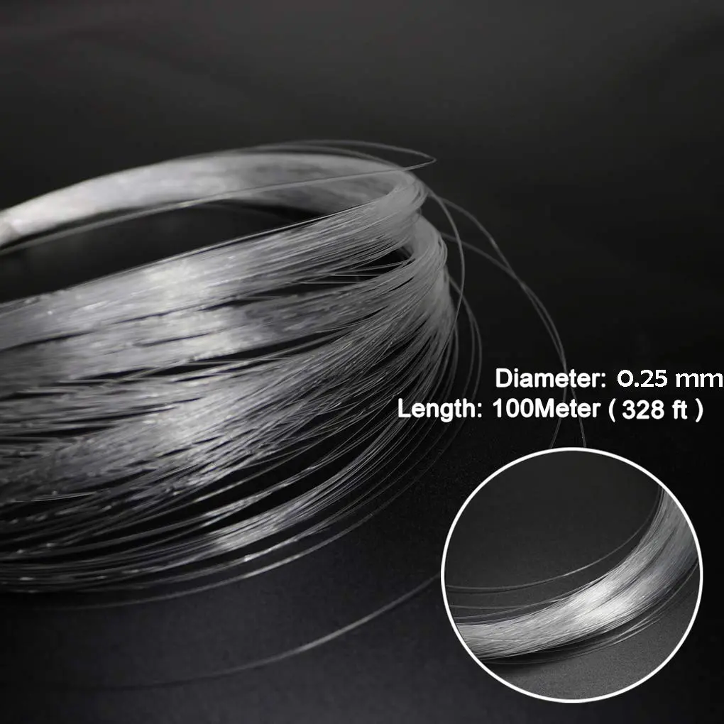AZIMOM PMMA Plastic End Glow Fiber Optic Cable 0.25mm 100m | Bright Night Lighting for Sky Ceilings - view 3