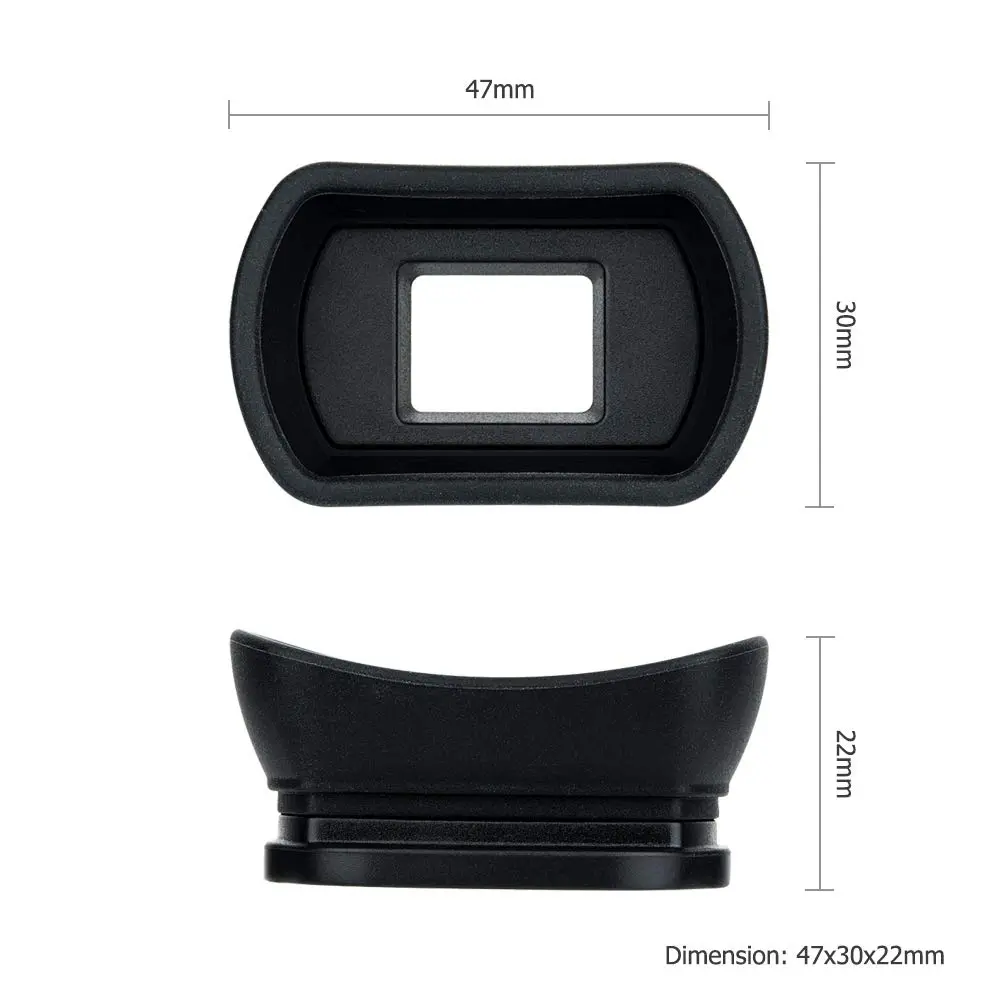 KIWIFOTOS Long Soft EF Eyecup Viewfinder for Canon Rebel T7 T6 EOS 90D 80D | Blocks Stray Light for Clearer View - view 7