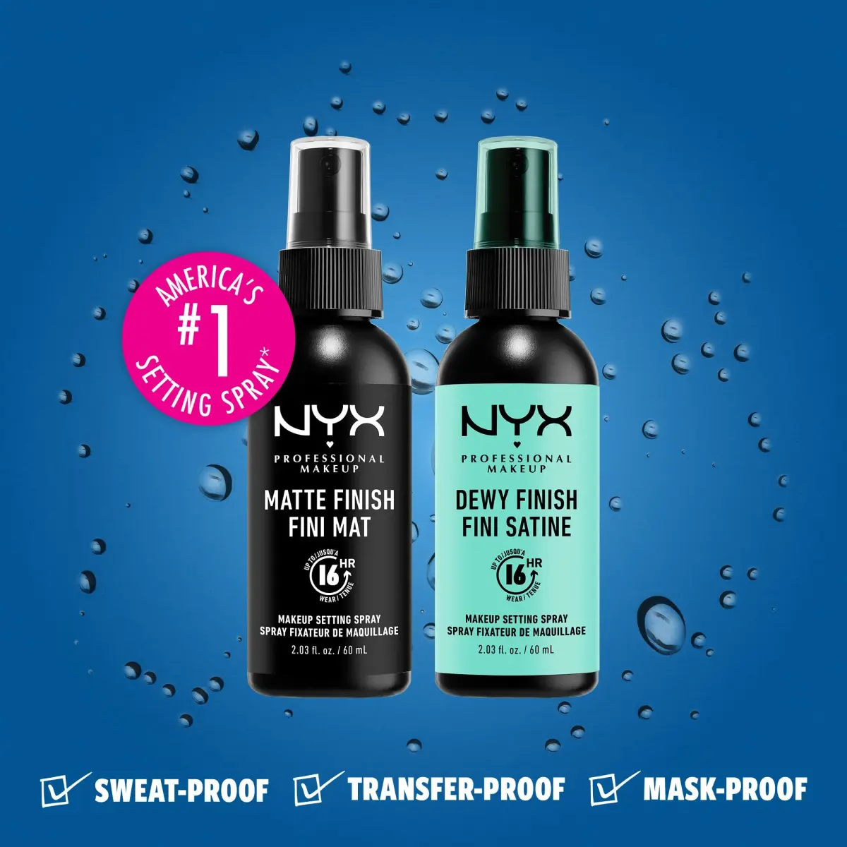 NYX PROFESSIONAL MAKEUP Matte + Dewy Setting Spray 203ml (6.87 Fl Oz) | Long-Lasting Face Mist for up to 16HR Wear - view 3