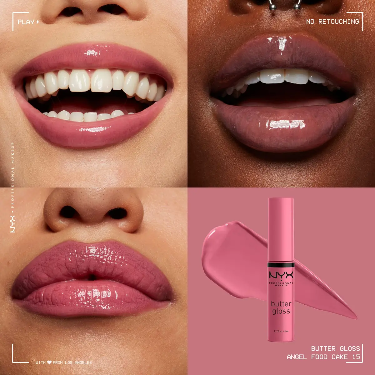 NYX PROFESSIONAL MAKEUP Butter Gloss Trio (Angel Food Cake, Creme Brulee, Madeleine) | Sheer to Medium Coverage - view 8