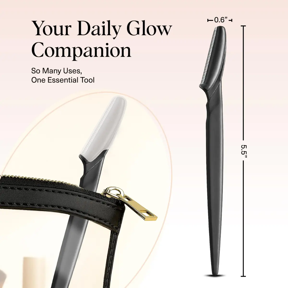 Kitsch Dermaplane Razor for Women Face – Black, 12 Count | Gentle Exfoliation & Peach Fuzz Removal - view 5