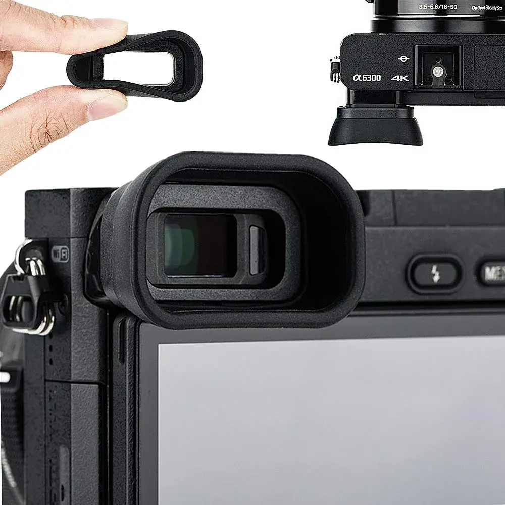 Kiorafoto Extended Eyecup Viewfinder for Sony A6000 A6100 A6300 | Blocks Light & Protects Viewfinder - main product image