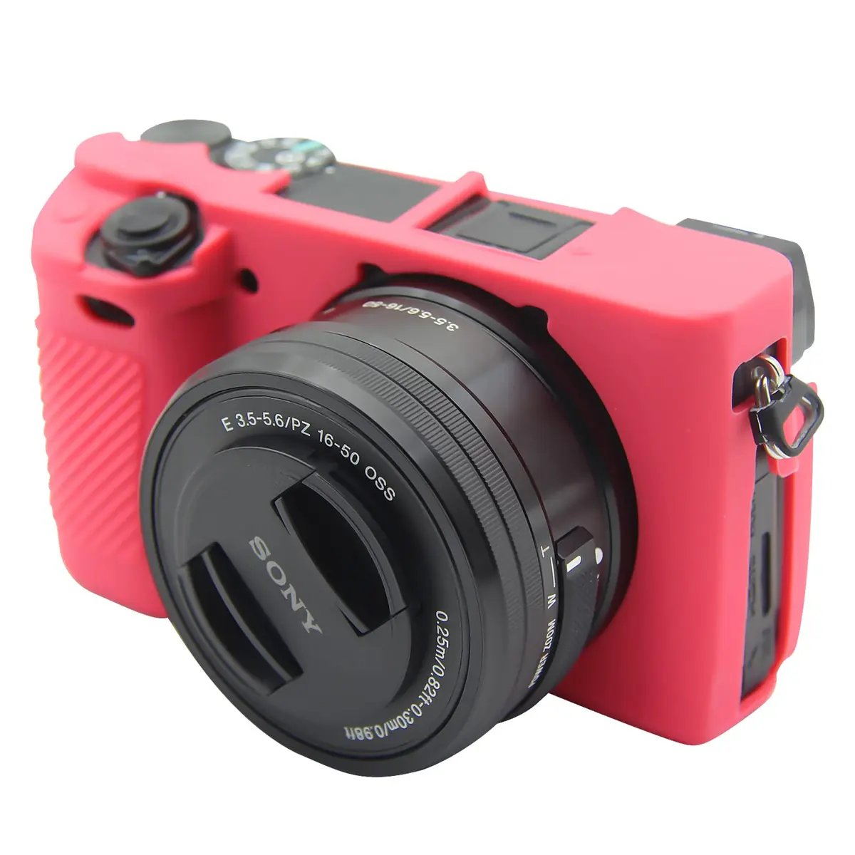 Easy Hood Silicone Camera Case for Sony Alpha A6100 A6300 A6400 (Rose) | Lightweight Protective Cover - main product image