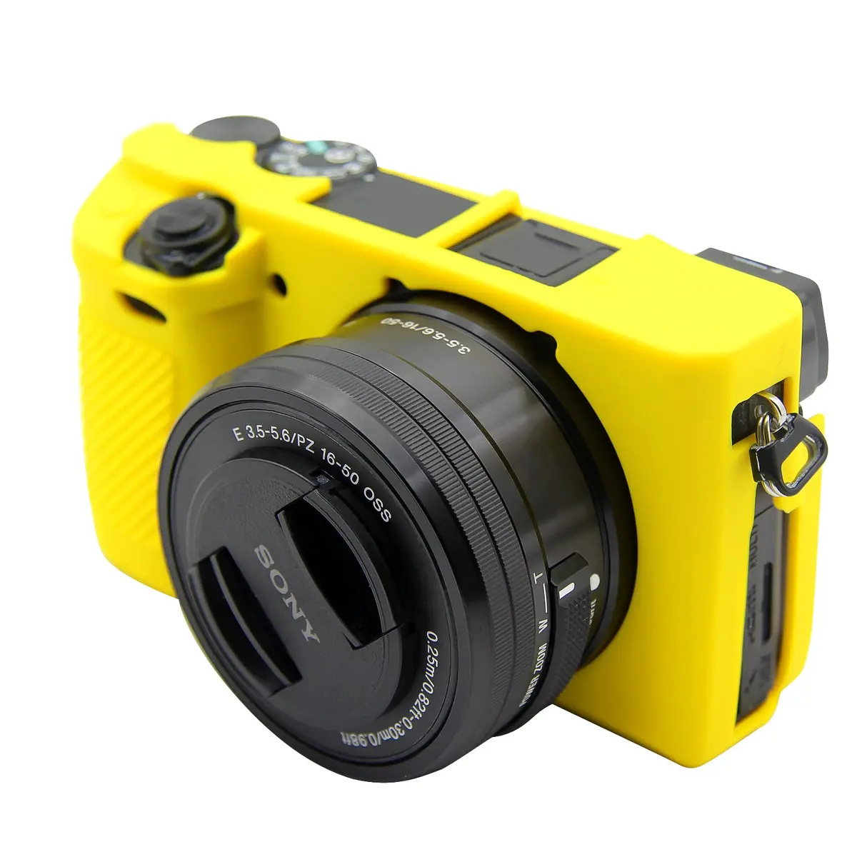 Easy Hood Yellow Silicone Camera Case for Sony Alpha A6100 A6300 A6400 Cameras | Lightweight & Durable Protection - main product image