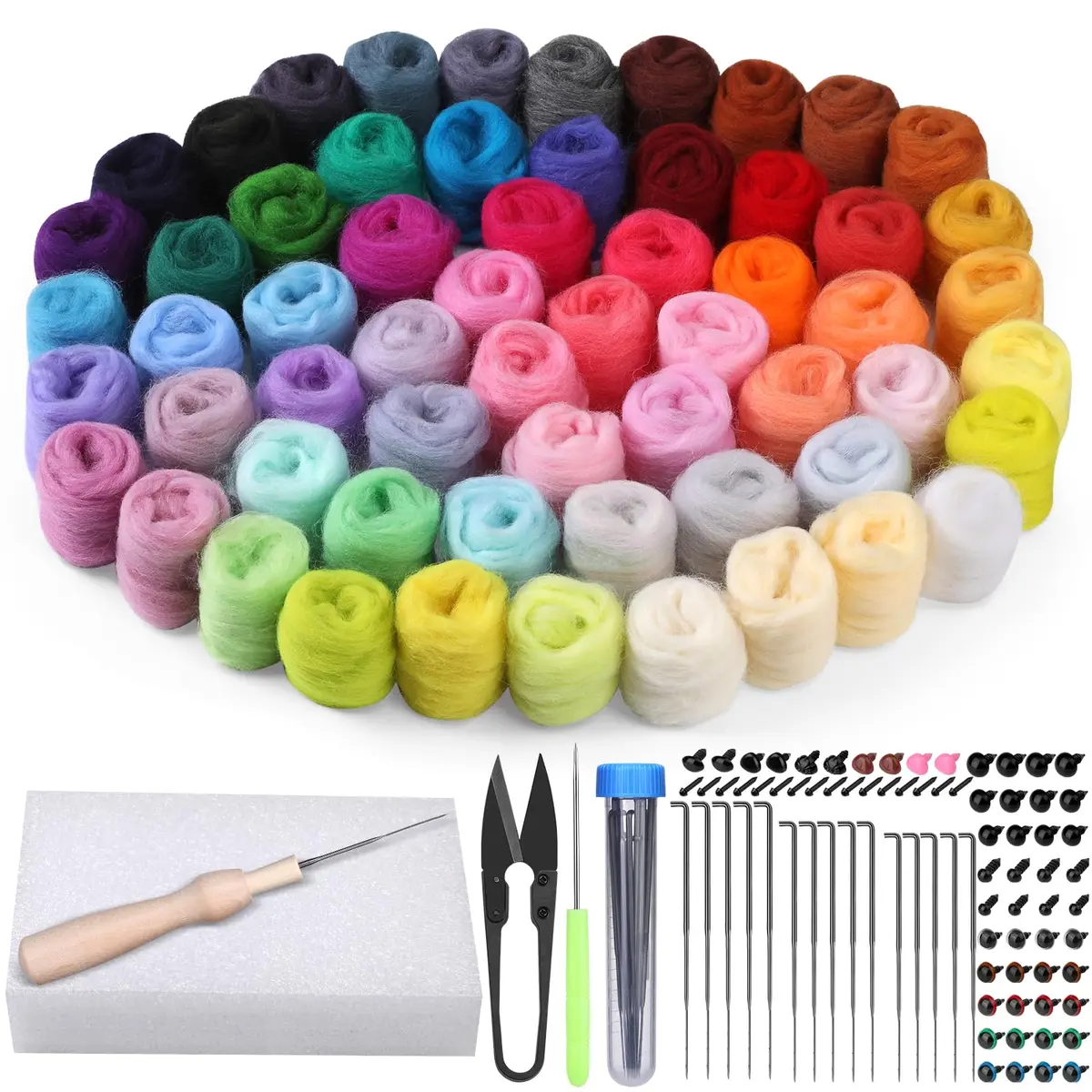 JUPEAN Needle Felting Kit 60 Colors Wool Felting Supplies for Beginners in India - view 9