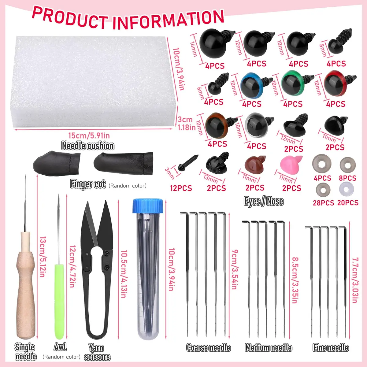 JUPEAN Needle Felting Kit 60 Colors Wool Felting Supplies for Beginners in India - view 2