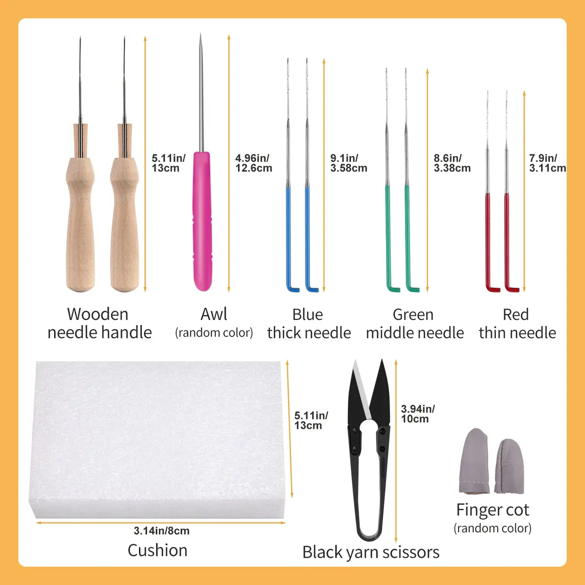 JUPEAN Needle Felting Kits for Beginners Adults | 37 Pcs Wool Roving & Tools for Art & Craft - view 3