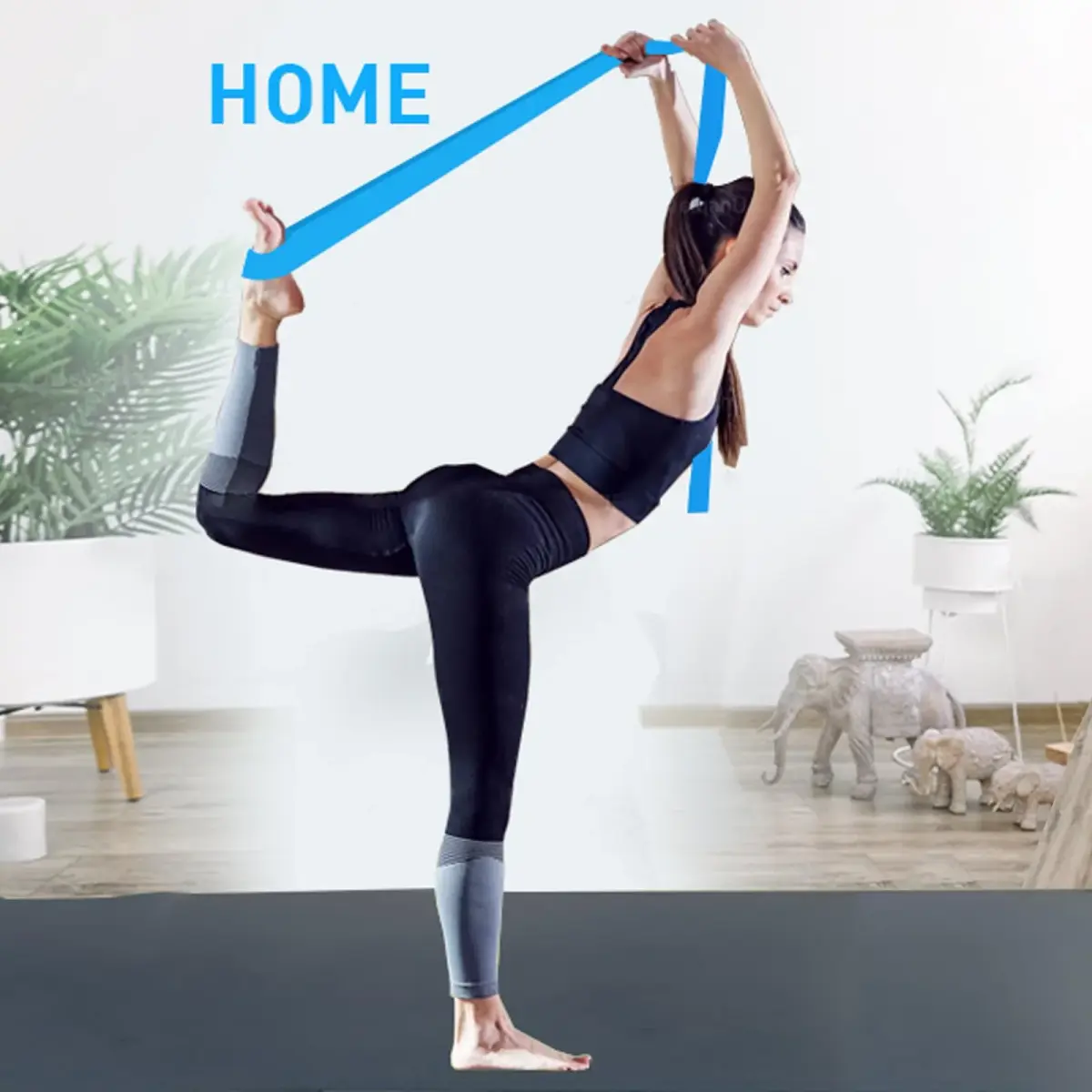 A AZURELIFE Resistance Bands Set, 3-Level Non-Latex Elastic Stretch Bands 1.5m (5 ft) | Physical Therapy, Yoga, Pilates, Strength Training - view 9