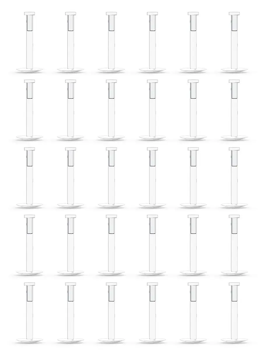 Lcolyoli Clear Push Top Piercing Retainers 30PCS 16G 8mm (5/16") Flat Top Bioflex Lip Rings - main product image