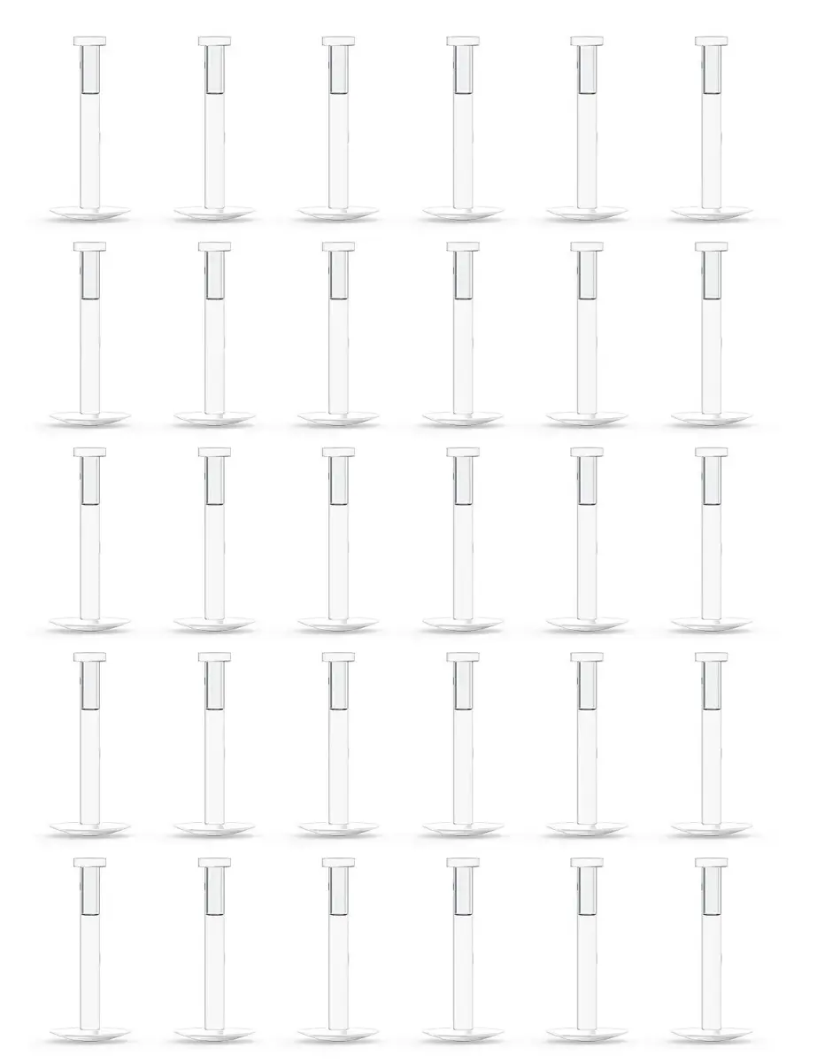 Lcolyoli Clear Push Top Piercing Retainers 16G (1.2mm) 10mm | 30-Piece Value Pack for Work & Daily Wear - main product image