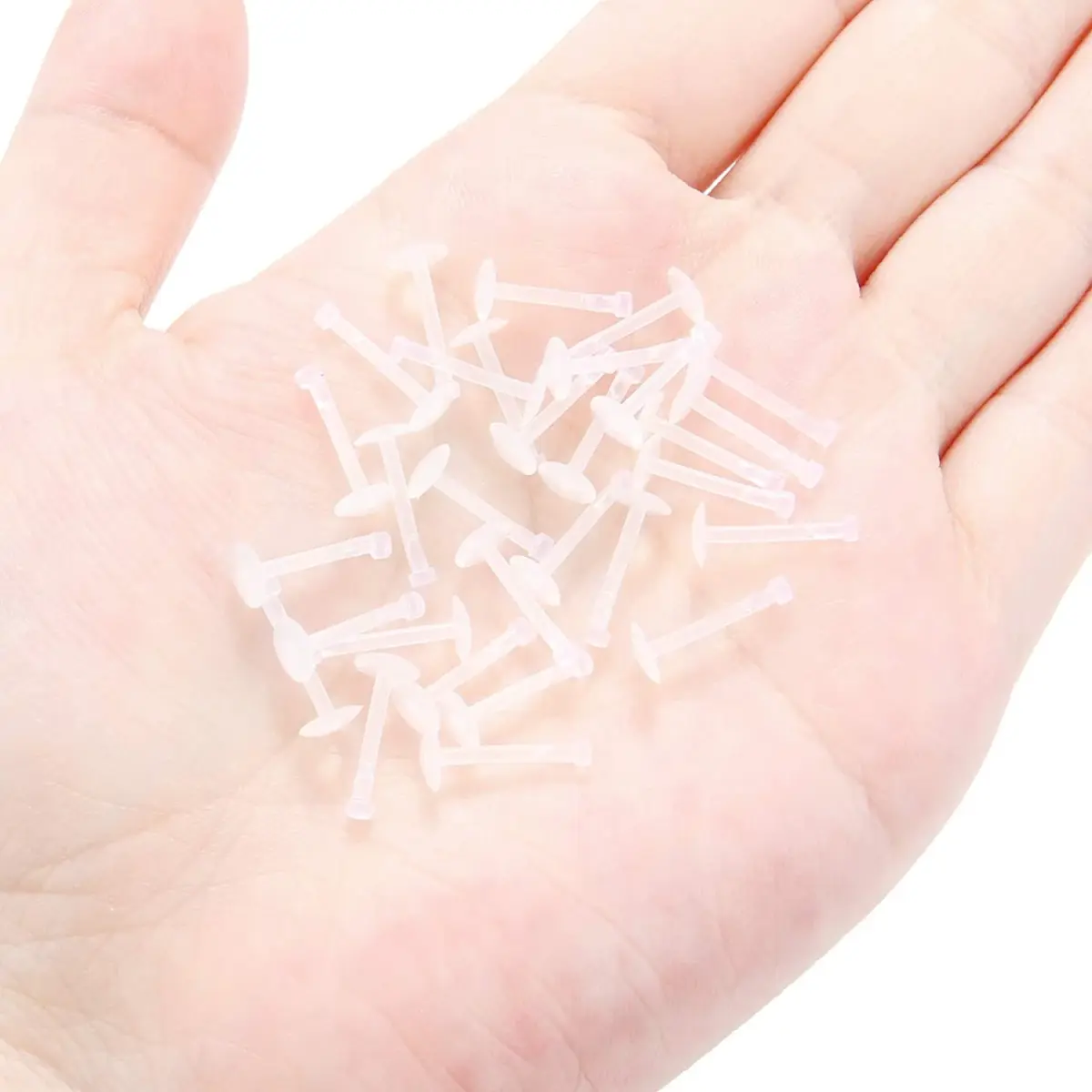 Lcolyoli Clear Push Top Piercing Retainers 16G (1.2mm) 10mm | 30-Piece Value Pack for Work & Daily Wear - view 3