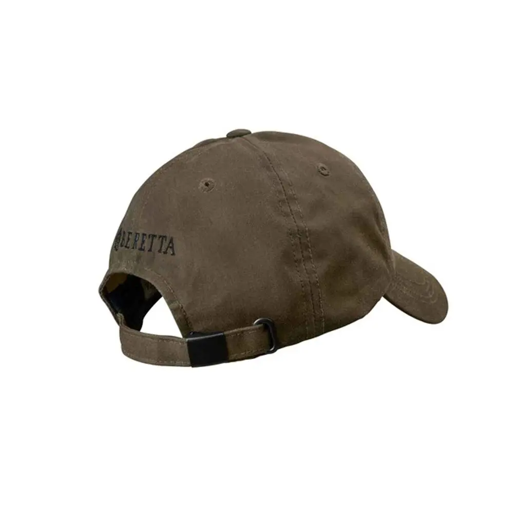 Beretta Waxed Cotton Hunting Outdoor Casual Hat, Sandstone | Water-Resilient, Adjustable Fit - view 2