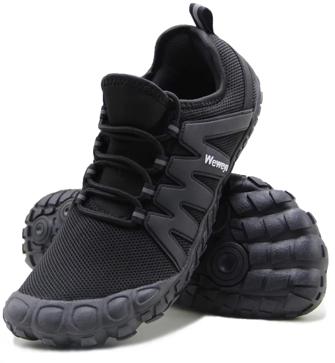 Weweya Men Barefoot Zero Drop Minimalist Five Fingers Shoes Size 11 Black | Lightweight, Flexible & Breathable - main product image