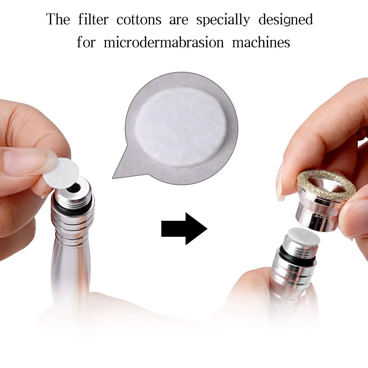 TopDirect Microdermabrasion Filters 600 Pieces | Skin-Friendly Cotton, 10mm Vacuum Filters for Facial Machine - view 5