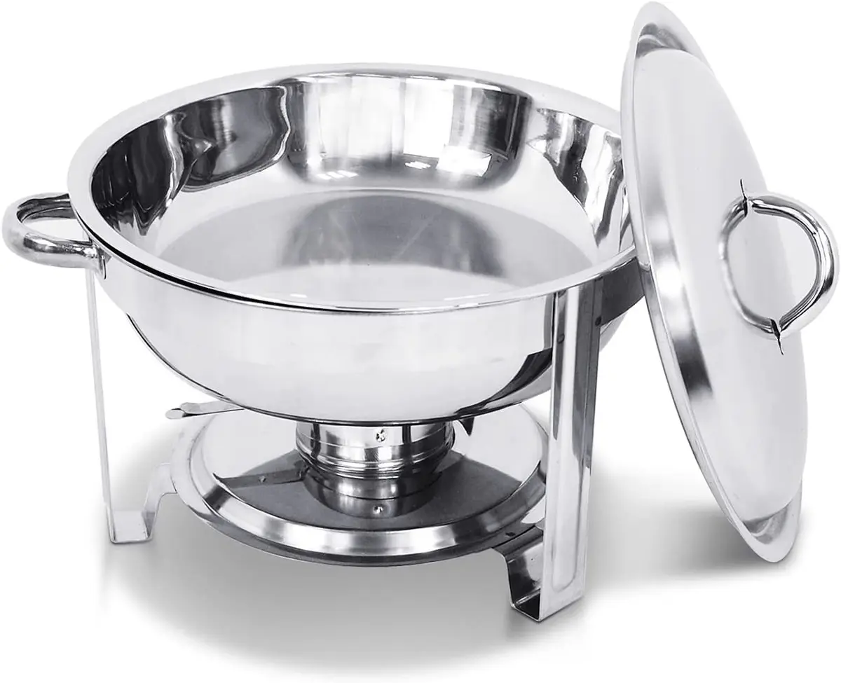 SUPER DEAL Full Size Round Chafing Dish 5 Quart | Stainless Steel Buffet Warmer for Catering & Events - view 6