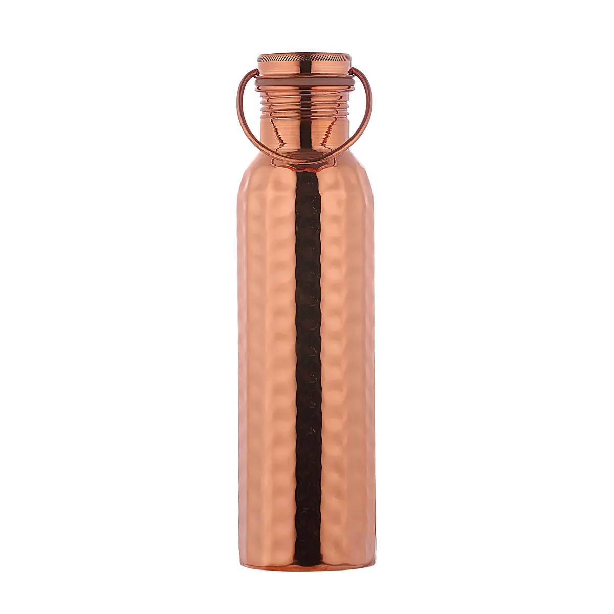 HealthGoodsIn Copper Water Bottle 600ml | Seamless Leakproof Copper Vessel for Ayurvedic Benefits - view 2