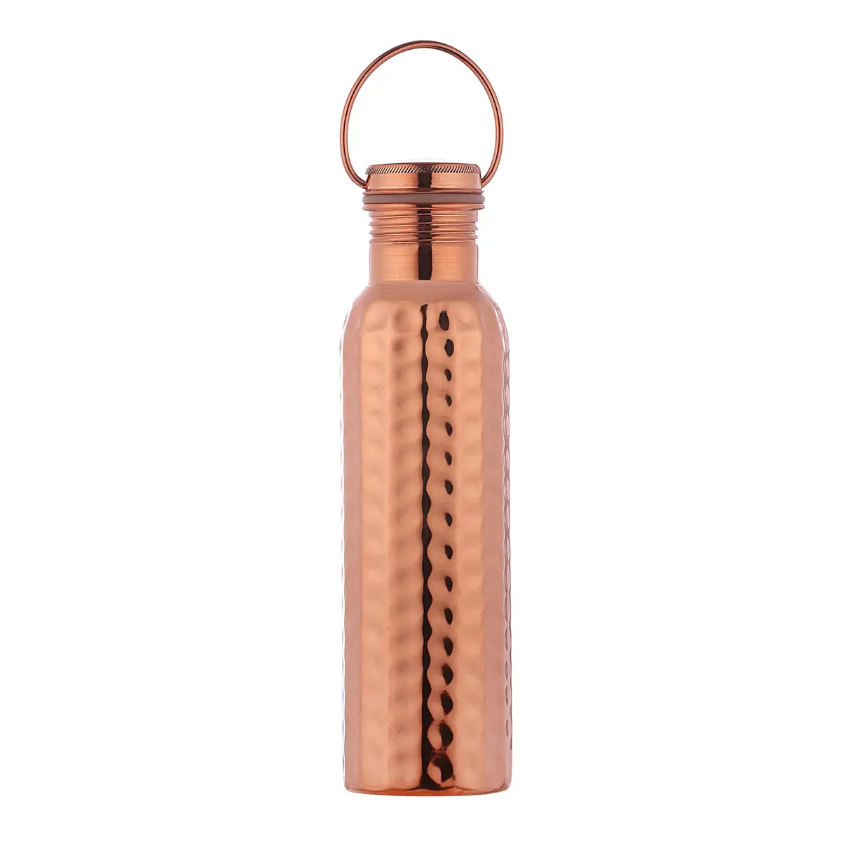 HealthGoodsIn Copper Water Bottle 600ml | Seamless Leakproof Copper Vessel for Ayurvedic Benefits - view 3