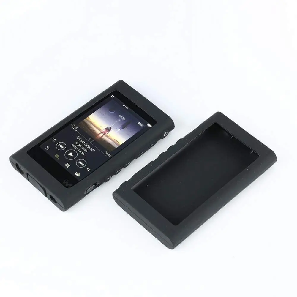 bestforyou Soft Silicone Protective Case for Sony Walkman NW-A50 Series | Black - main product image