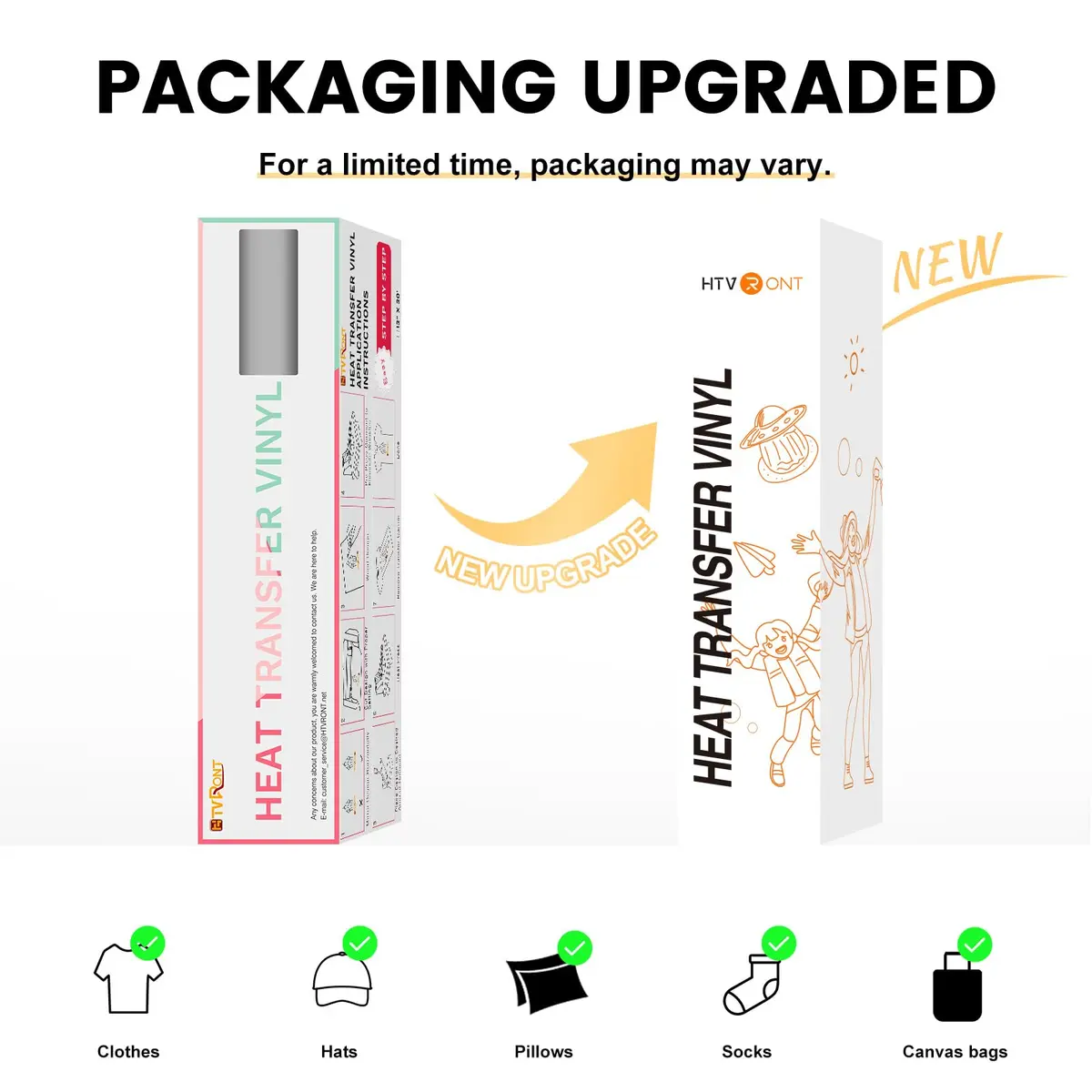 HTVRONT White Heat Transfer Vinyl HTV Roll 30cm x 6m (12" x 20ft) | Easy Cut & Weed for T-Shirts & Crafts - view 8