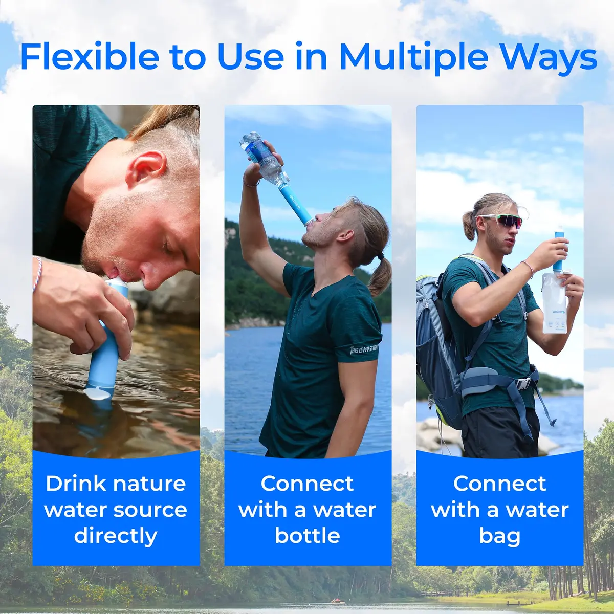 Waterdrop Portable Water Filter Straw 5300L (1400 Gallons) | Survival Water Purifier for Hiking, Camping, Travel - view 7