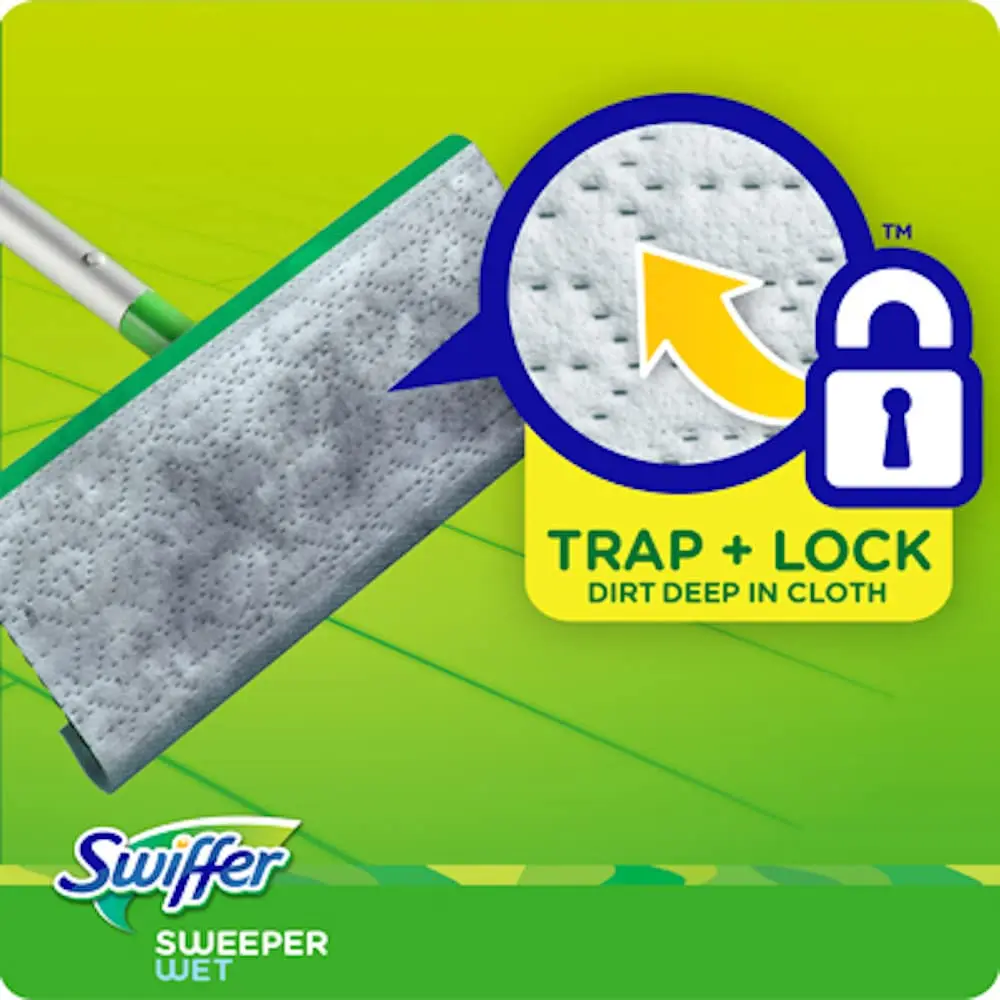 Swiffer Wet Mopping Pad Refills for Floor Mop Open Window Fresh Scent 12 Count - 4 Pack | 48 Count Total - view 3