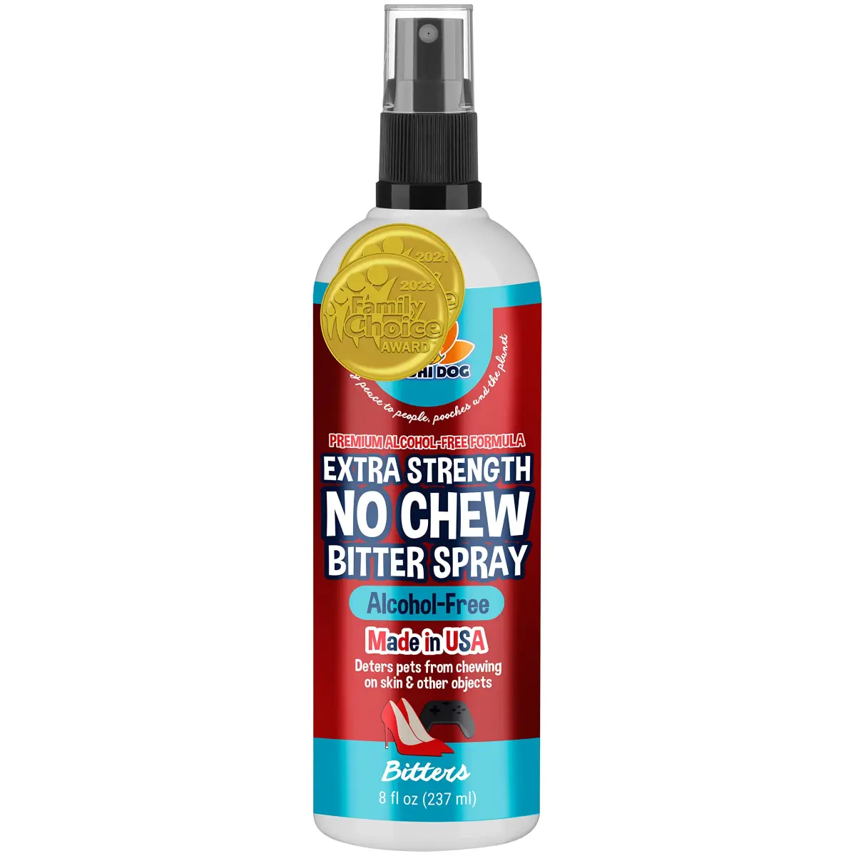 Bodhi Dog Bitter 2-in-1 No Chew & Hot Spot Spray 237ml (8 Fl Oz) | Alcohol-Free Natural Anti-Chew Remedy - main product image