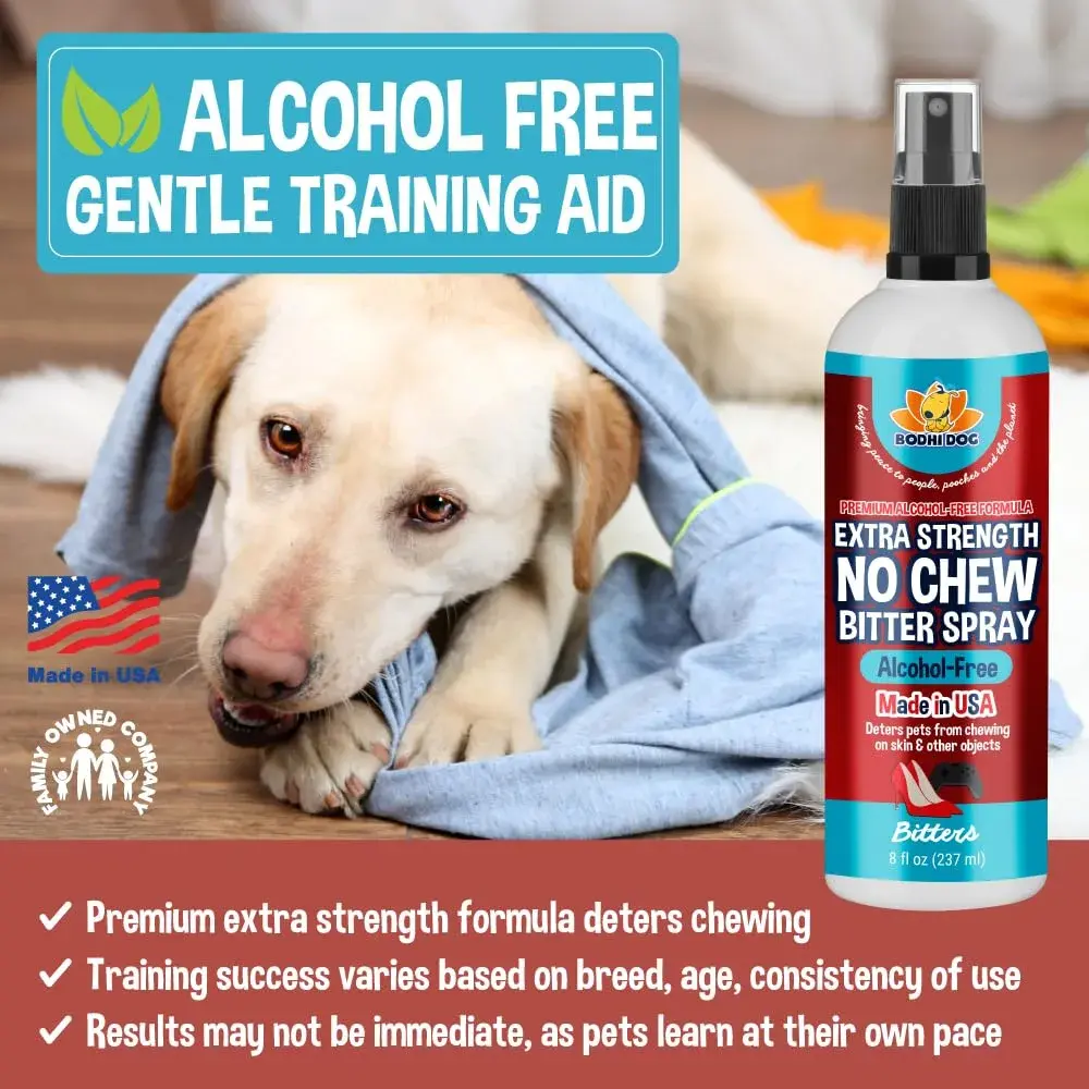 Bodhi Dog Bitter 2-in-1 No Chew & Hot Spot Spray 237ml (8 Fl Oz) | Alcohol-Free Natural Anti-Chew Remedy - view 2