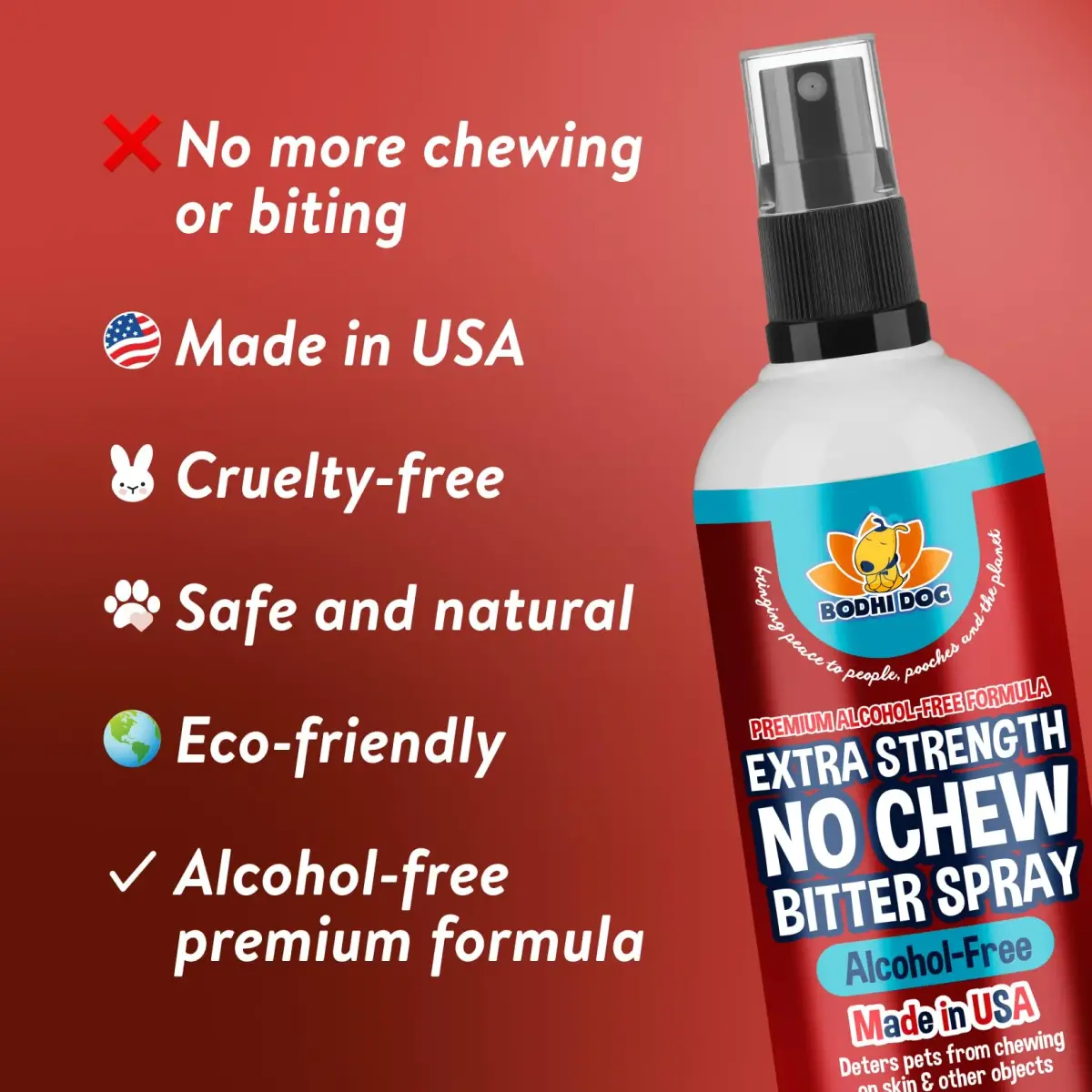 Bodhi Dog Bitter 2-in-1 No Chew & Hot Spot Spray 237ml (8 Fl Oz) | Alcohol-Free Natural Anti-Chew Remedy - view 4