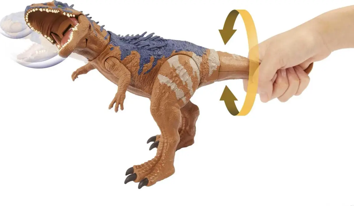 Mattel Jurassic World Massive Biters Siats Meekerorum Dinosaur Action Figure | Movable Joints, Tail-Activated Strike & Chomping Motion - view 2