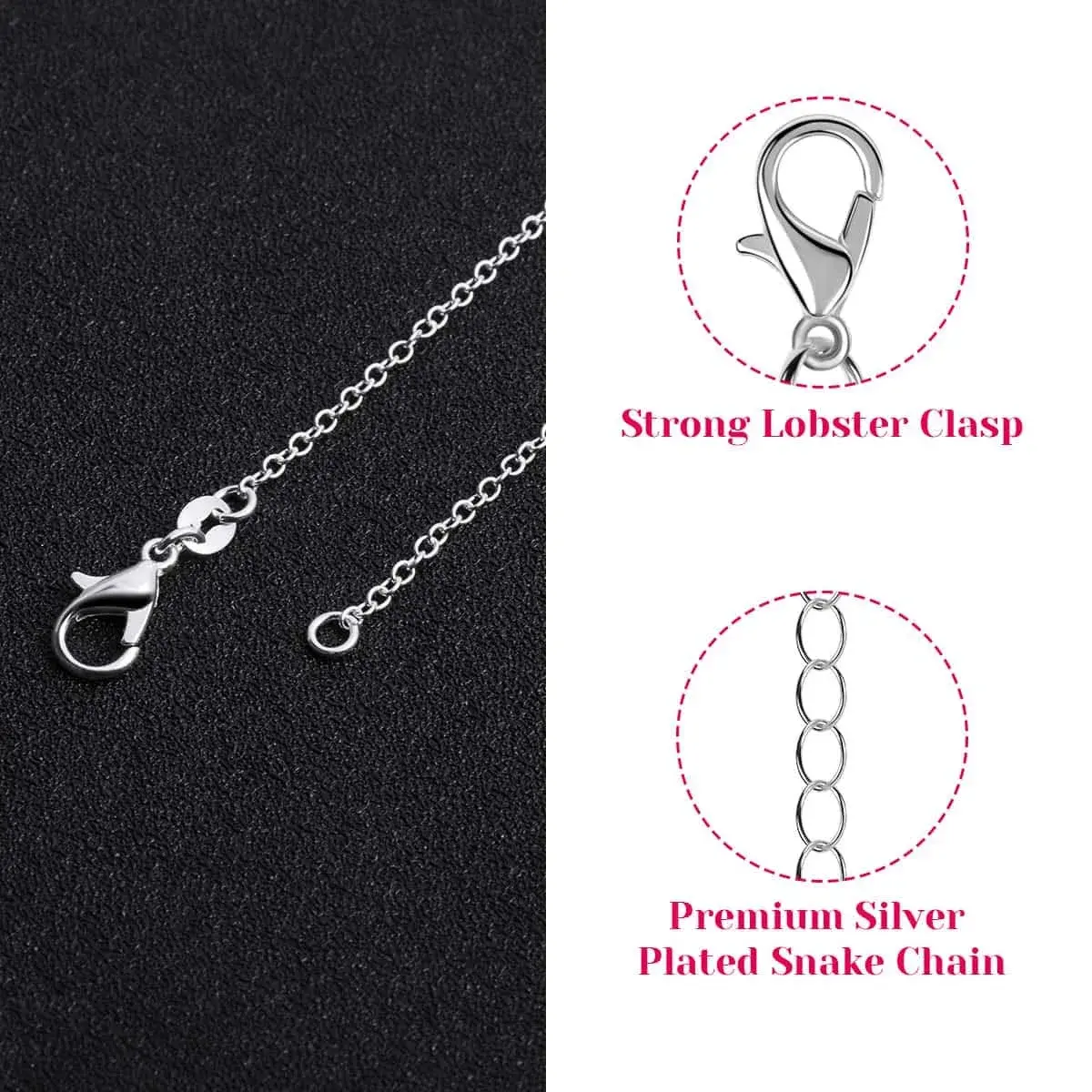 selizo Silver Plated Cable Necklace Chains 20 Inches (1.2mm) | 30 Pack Jewelry Making Chains with Lobster Clasp - view 3