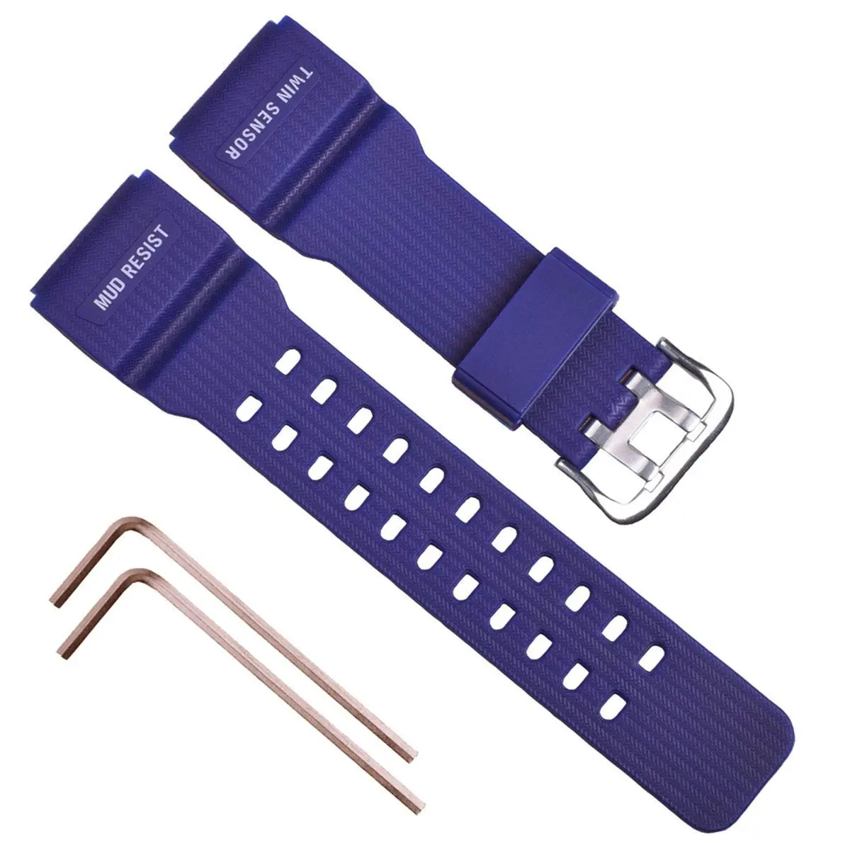 OliBoPo Silicone Watch Strap for Casio G-Shock GG-1000, Blue | Durable, Water-Resistant, Snug Fit - main product image