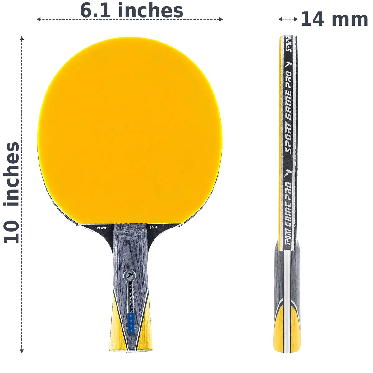 Sport Game Pro Yellow Sport Racket | Killer Spin & Control for All Levels - view 7