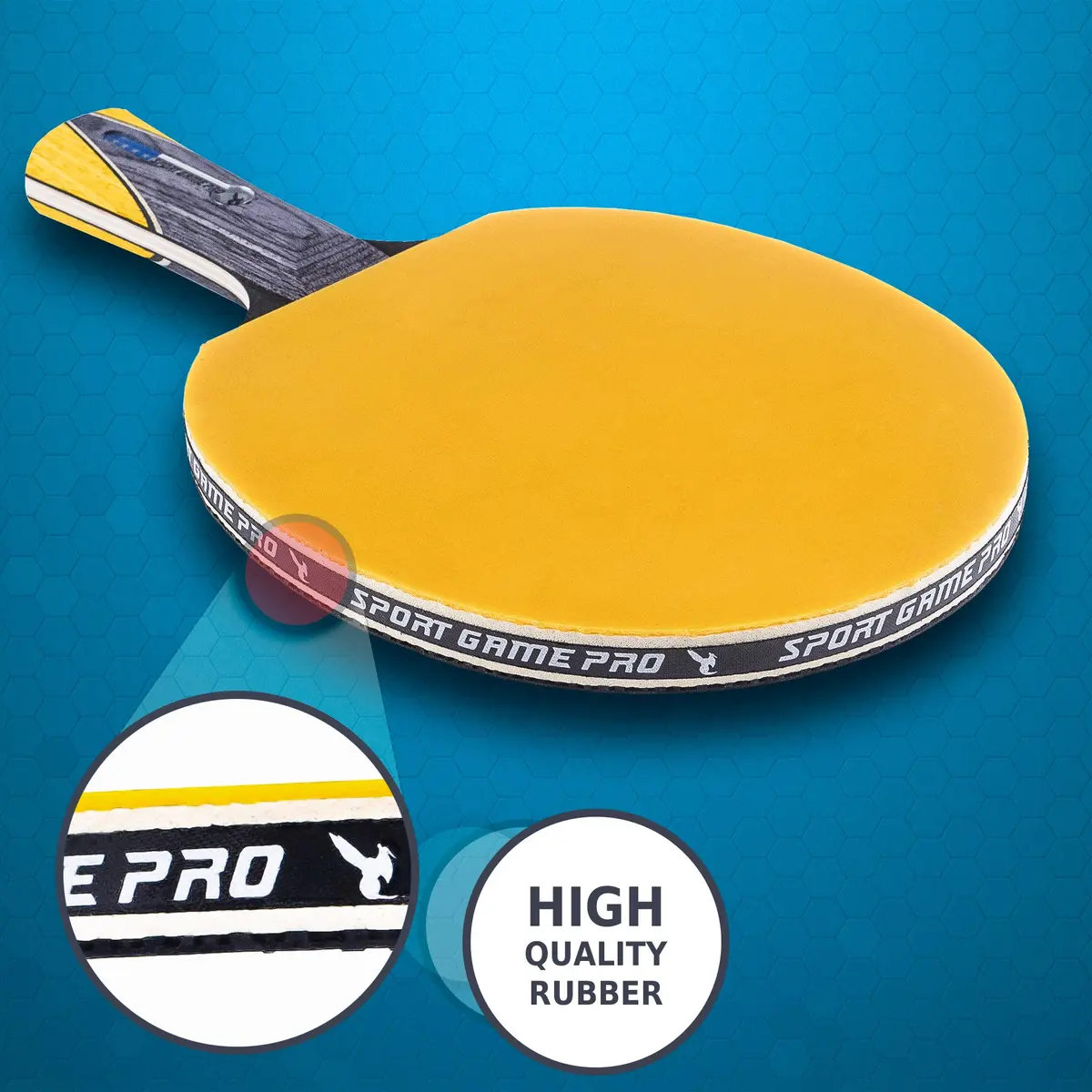 Sport Game Pro Yellow Sport Racket | Killer Spin & Control for All Levels - view 2