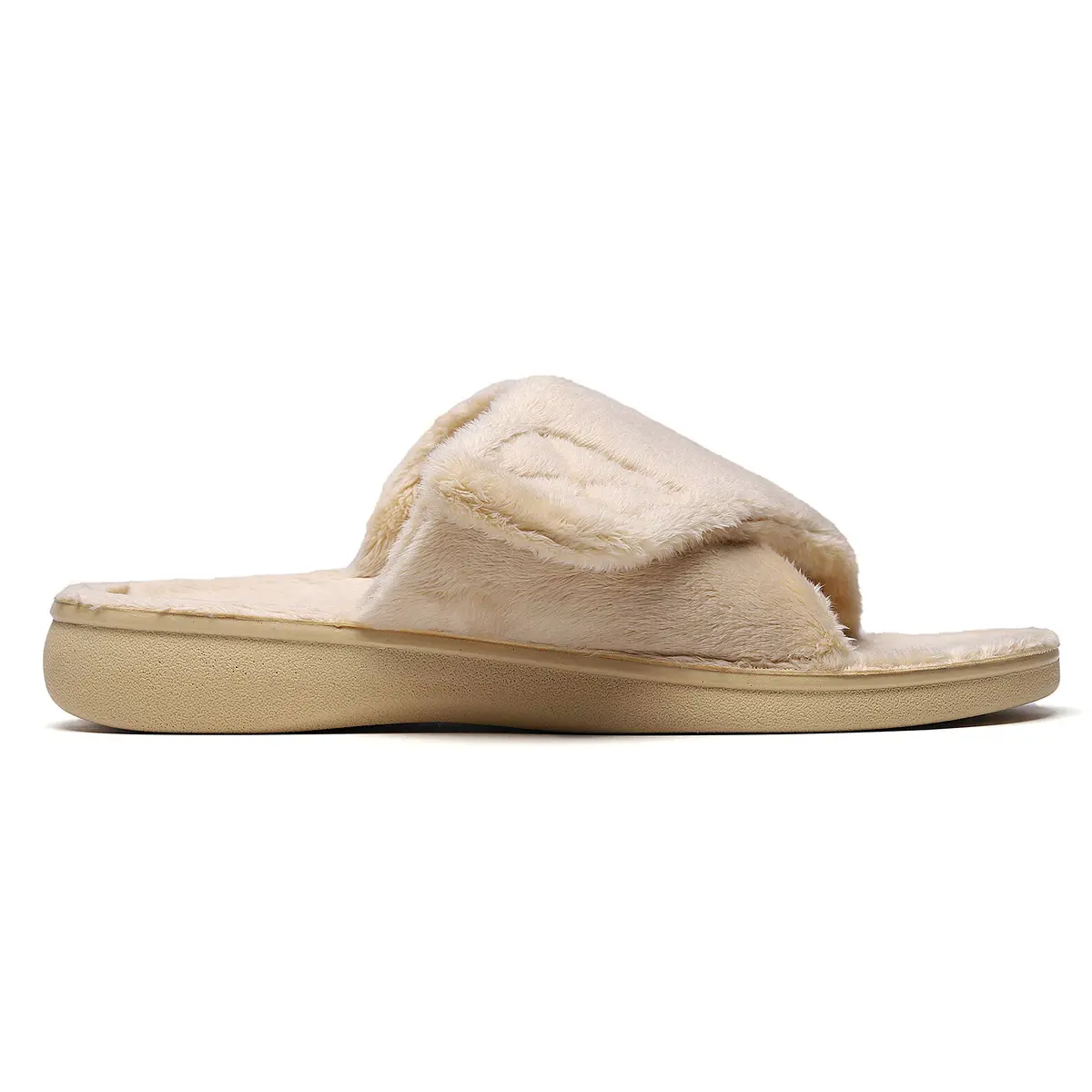 SOLLBEAM Women's Plantar Fasciitis Fuzzy House Orthopedic Slippers with Arch Support (Size 8) | Adjustable Micro-Terry Fuzzy Comfort - view 4