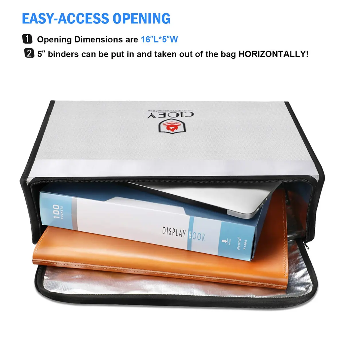 Cioey Fireproof Document Bag XL | Thermal Insulated & Waterproof - view 4