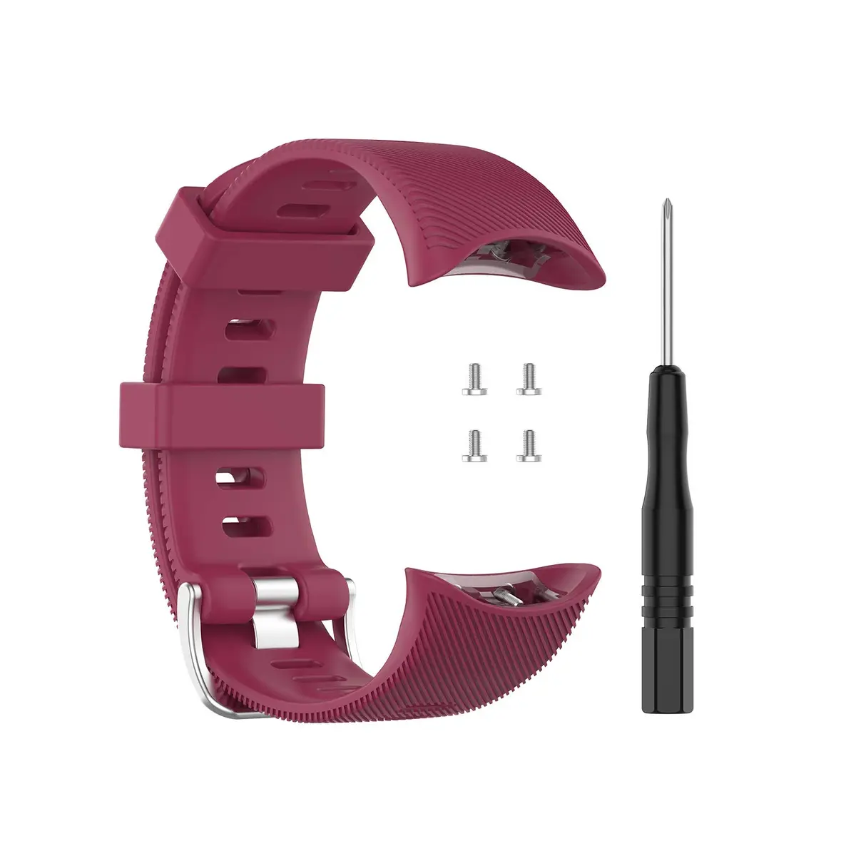 E ECSEM Compatible Garmin Forerunner 45 Bands Women Men Liquor Red | Breathable Silicone Replacement Strap - view 2