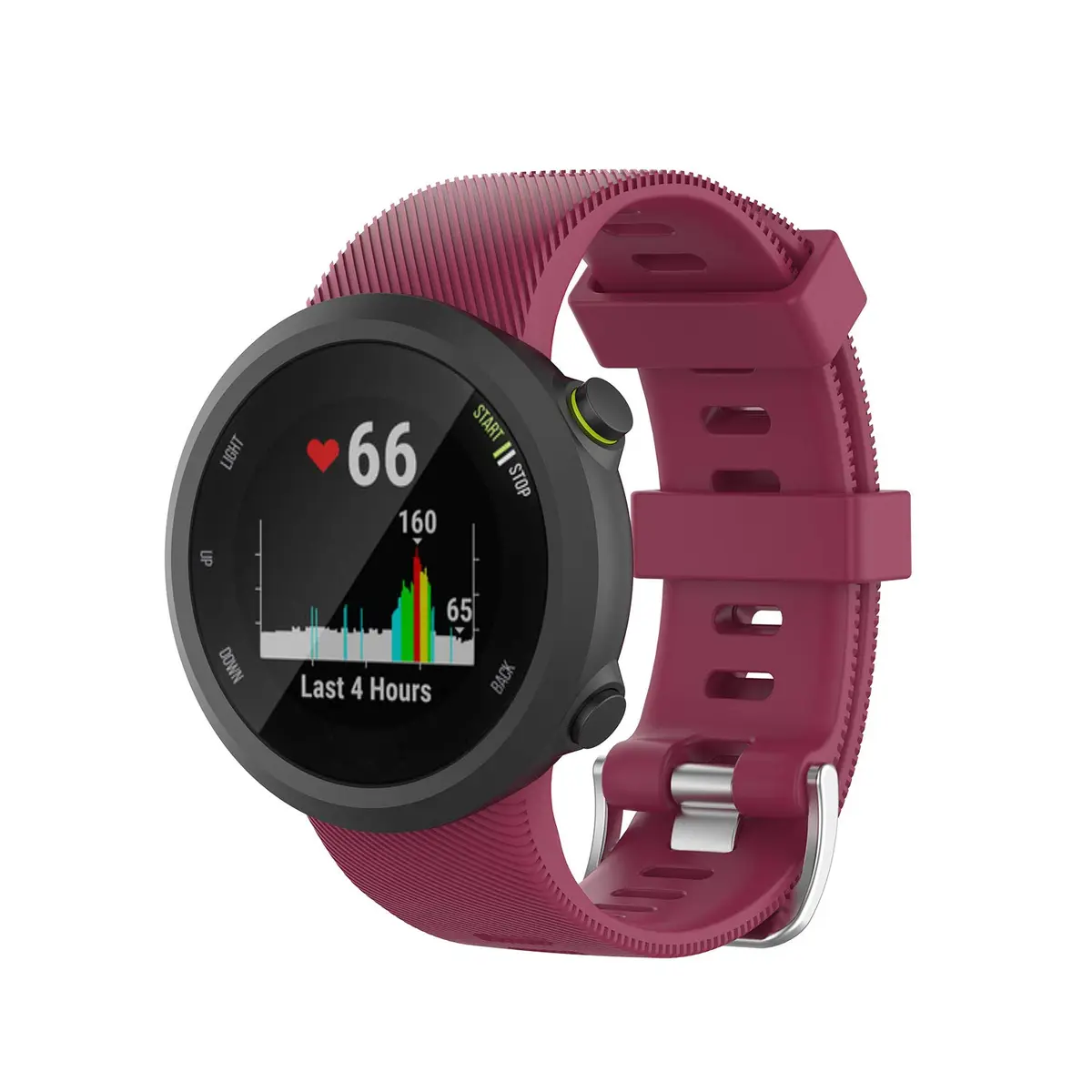 E ECSEM Compatible Garmin Forerunner 45 Bands Women Men Liquor Red | Breathable Silicone Replacement Strap - view 3