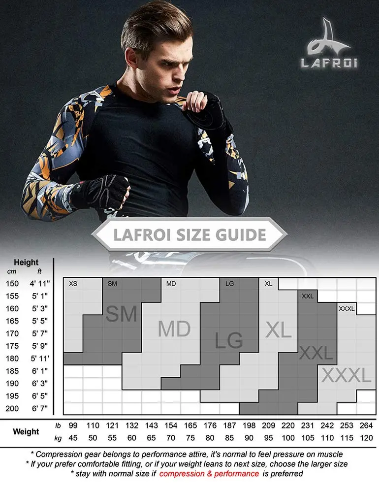 LAFROI Men’s Long Sleeve UPF 50+ Rash Guard Slim Fit Compression Shirt in Asymmetric Werewolf Size SM - view 3
