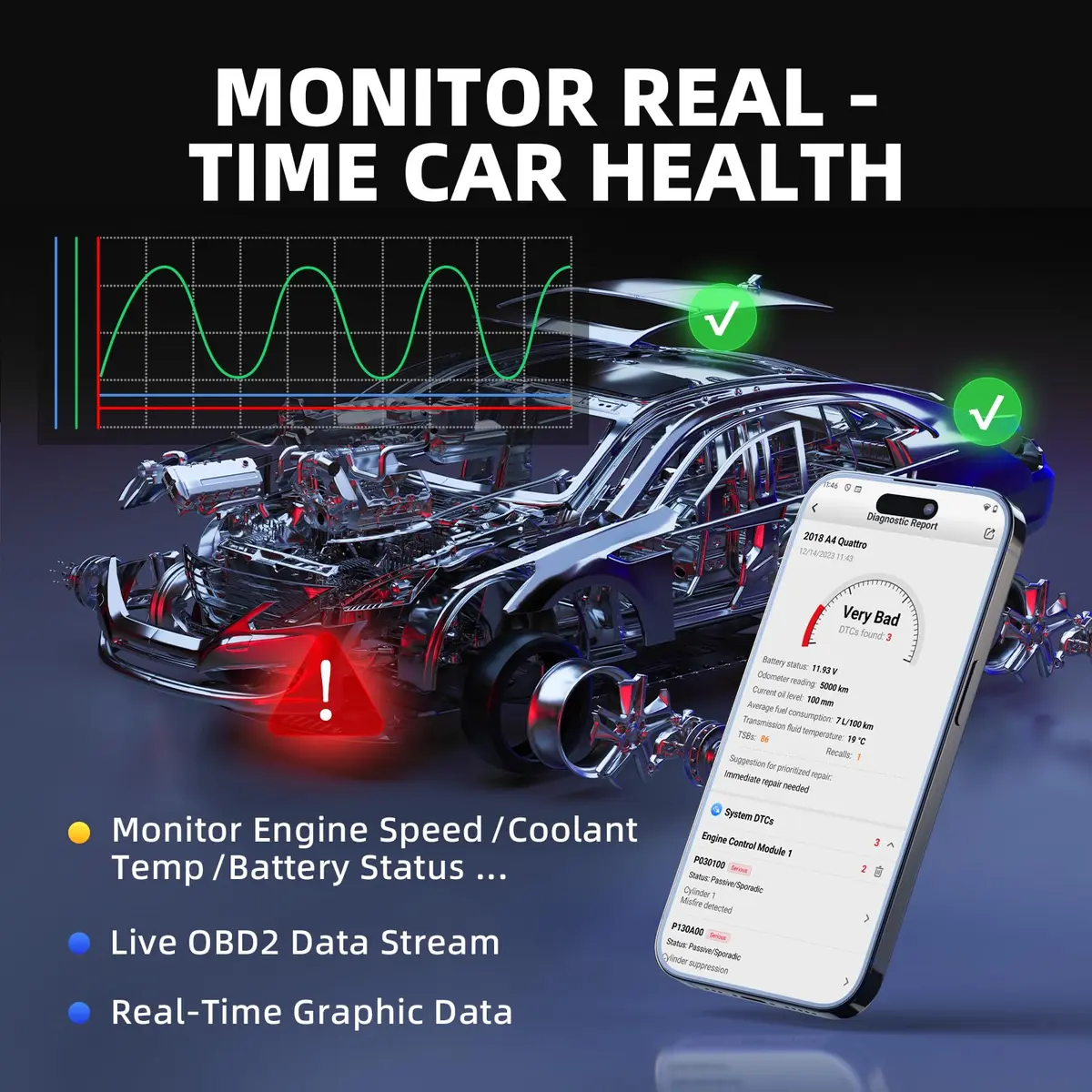 Autel AP2500E/AP2500 OBD2 Scanner Bluetooth Code Reader with Maxi AP2500 App | All-System Diagnostics & 5 Reset Services - view 8