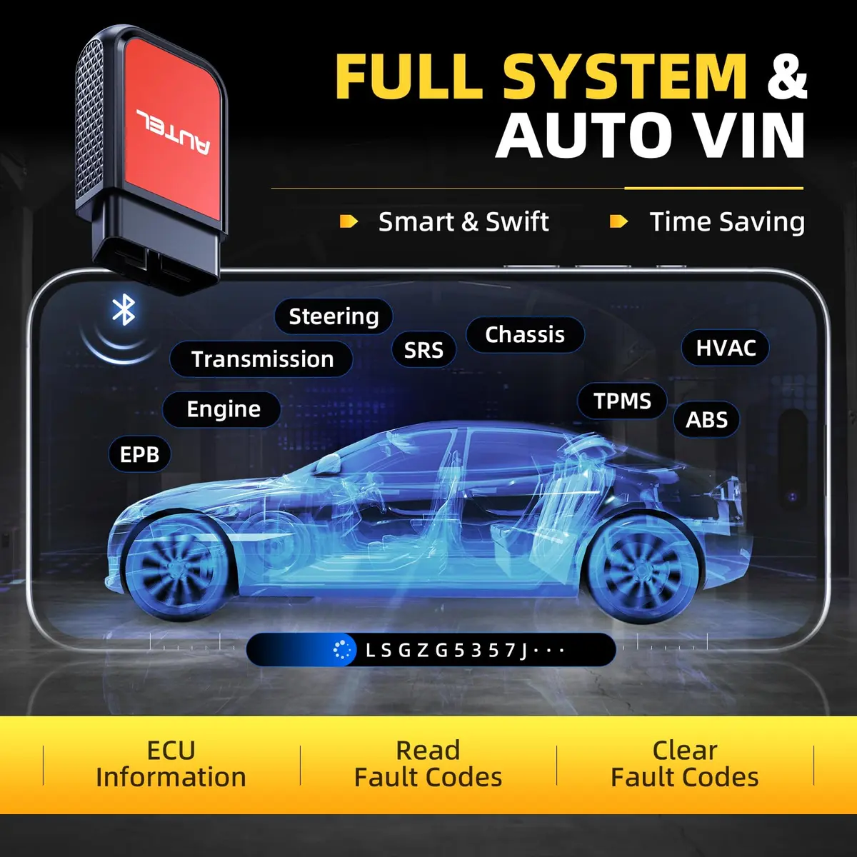 Autel AP2500E/AP2500 OBD2 Scanner Bluetooth Code Reader with Maxi AP2500 App | All-System Diagnostics & 5 Reset Services - view 2