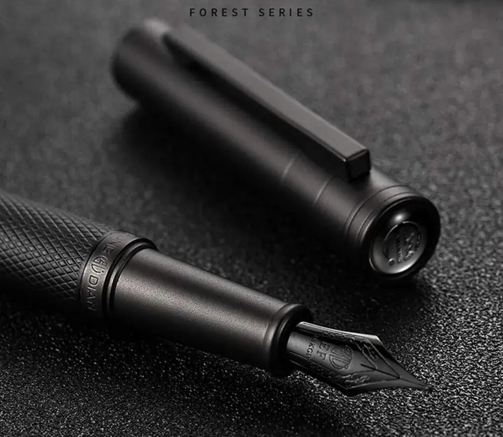 Asvine Matte Black Forest Fountain Pen Extra Fine Nib | Smooth Ink Flow for Students & Professionals - view 5