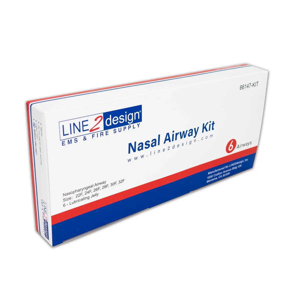 LINE2design Nasopharyngeal Airway Kit 6-Pack with Lubricating Jelly | Medical Grade Soft PVC Tubes for Emergency Rescue - view 2